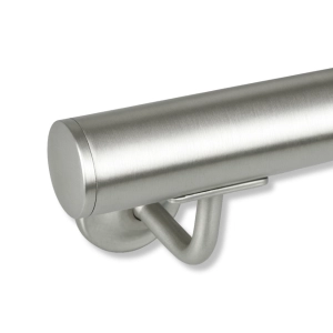 Poręcz Ścienna SCHODOWA Zestaw Stal Barierka Na Schody Okrągła Srebrna 100cm - 140cm